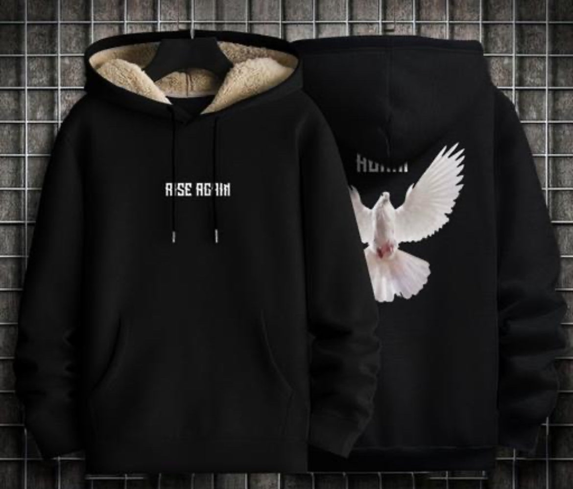 Stylish Printed Hoodie for Men | Winter Wear Hooded Sweatshirt | Hoodies for Men
