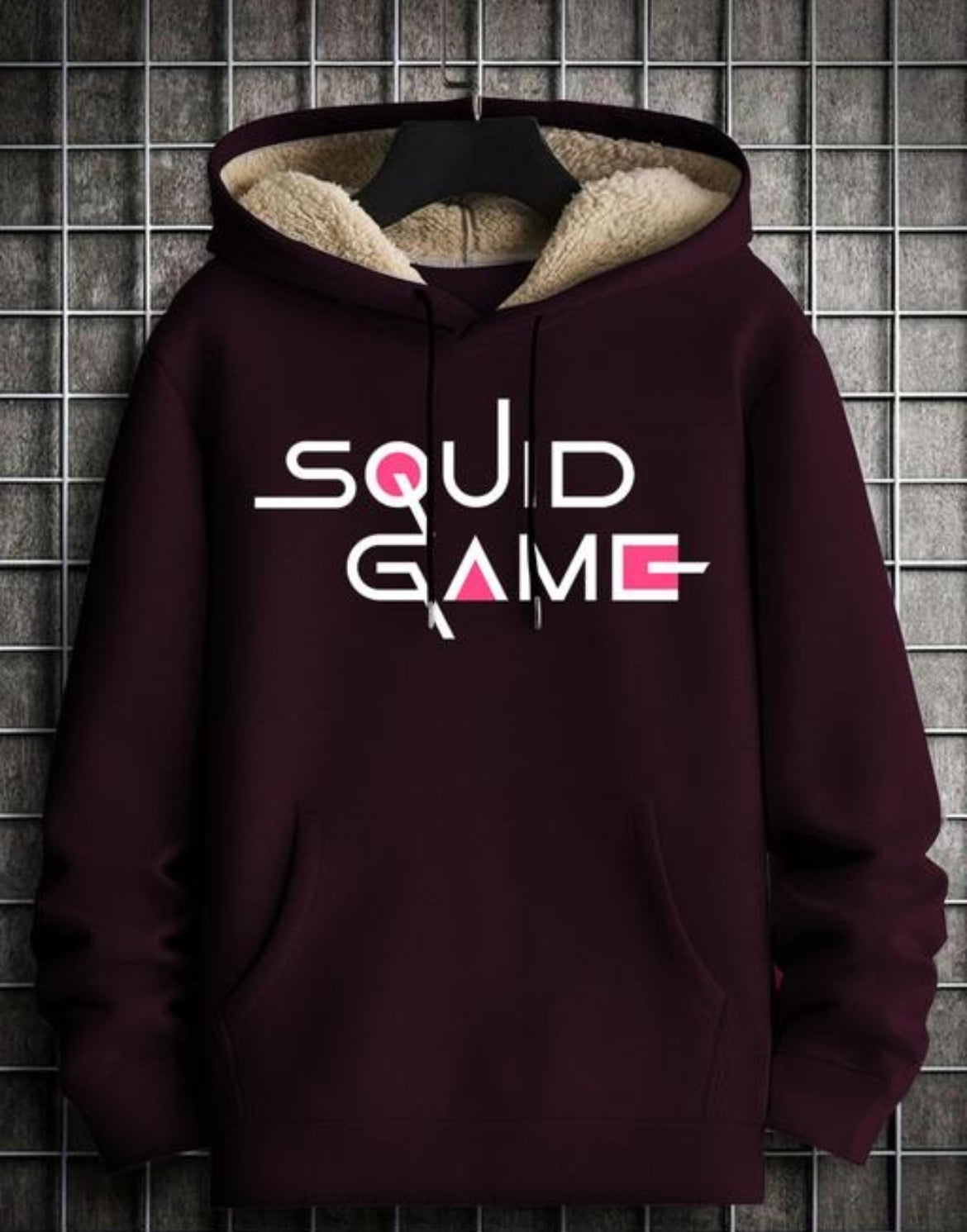 Stylish Printed Fur Hoodie for Men | Winter Wear Hooded Sweatshirt | Cozy Hoodies for Men