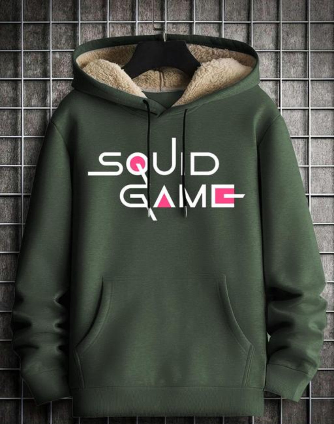 Stylish Printed Fur Hoodie for Men | Winter Wear Hooded Sweatshirt | Cozy Hoodies for Men