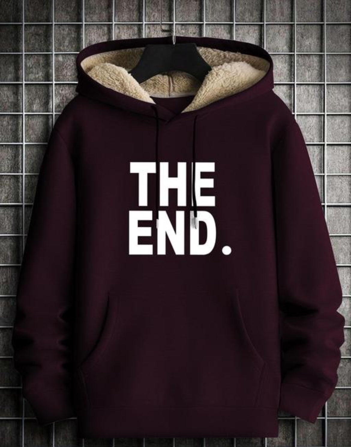 Stylish Printed Fur Hoodie for Men | Winter Wear Hooded Sweatshirt | Cozy Hoodies for Men