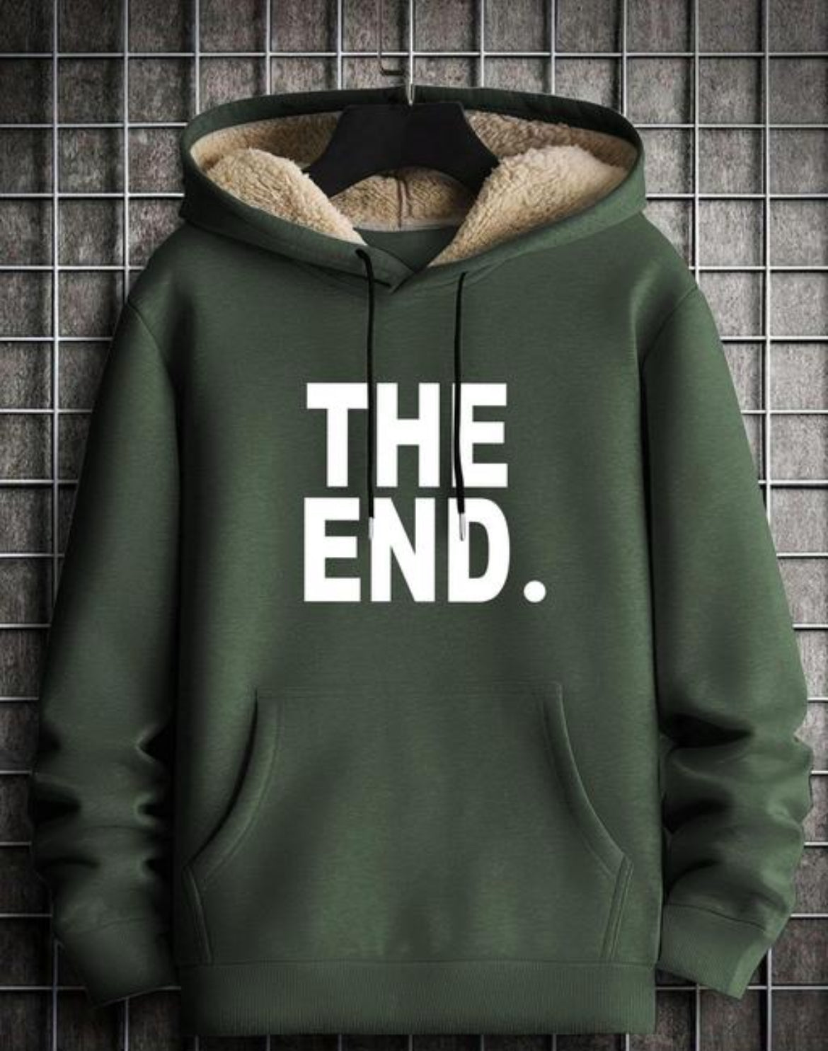 Stylish Printed Fur Hoodie for Men | Winter Wear Hooded Sweatshirt | Cozy Hoodies for Men