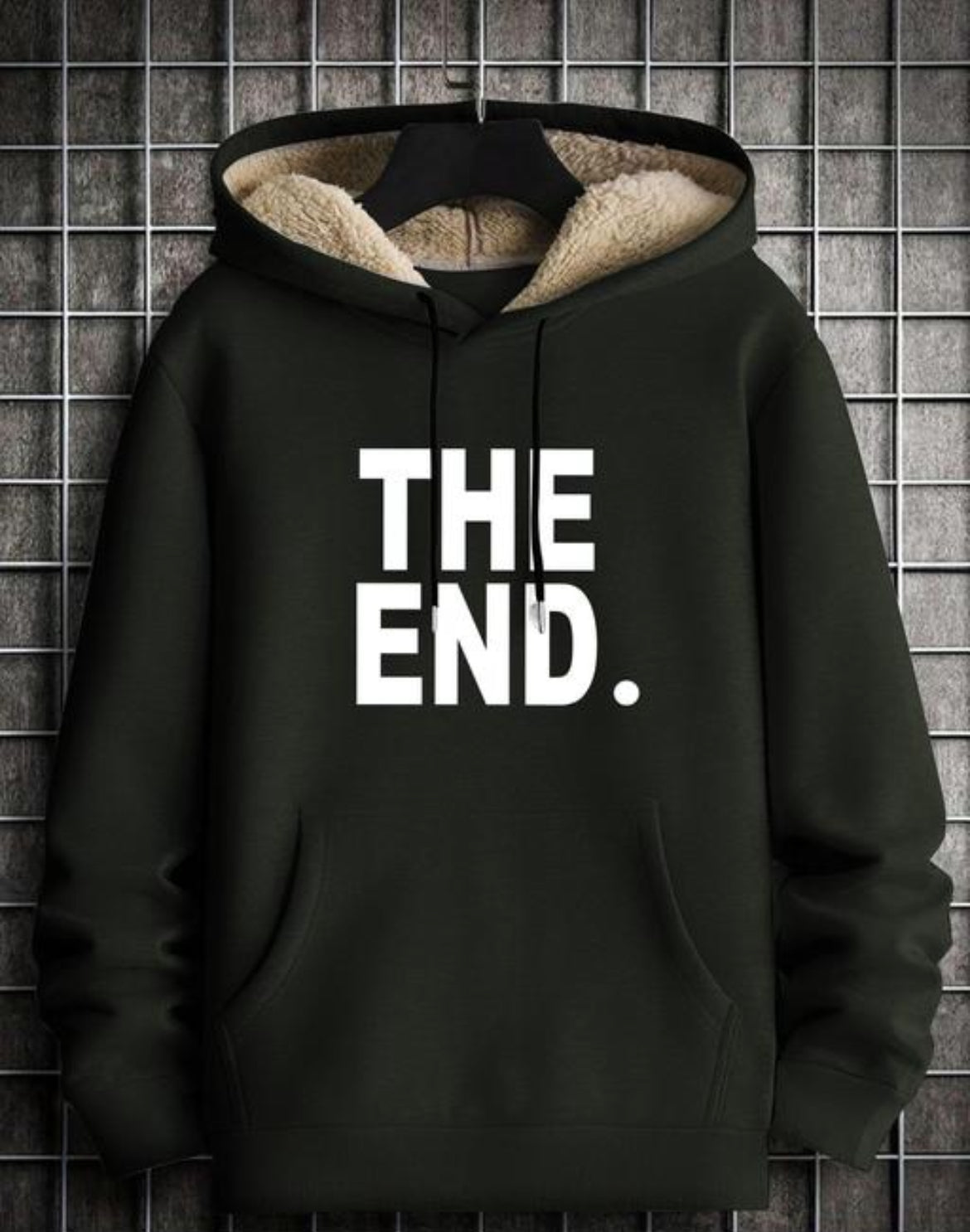 Stylish Printed Fur Hoodie for Men | Winter Wear Hooded Sweatshirt | Cozy Hoodies for Men