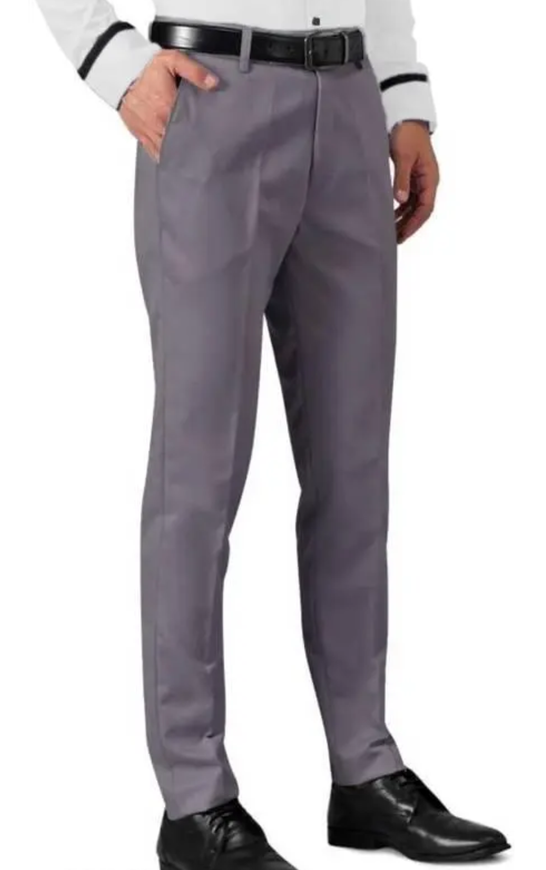 Q AND K Reguler Fit Formal Trousers - Black & Dgrey