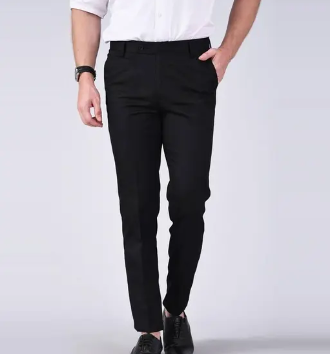 Q AND K Reguler Fit Formal Trousers - Black & Dgrey