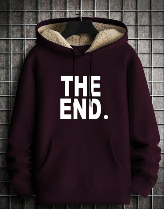 Stylish Printed Fur Hoodie for Men | Winter Wear Hooded Sweatshirt | Cozy Hoodies for Men