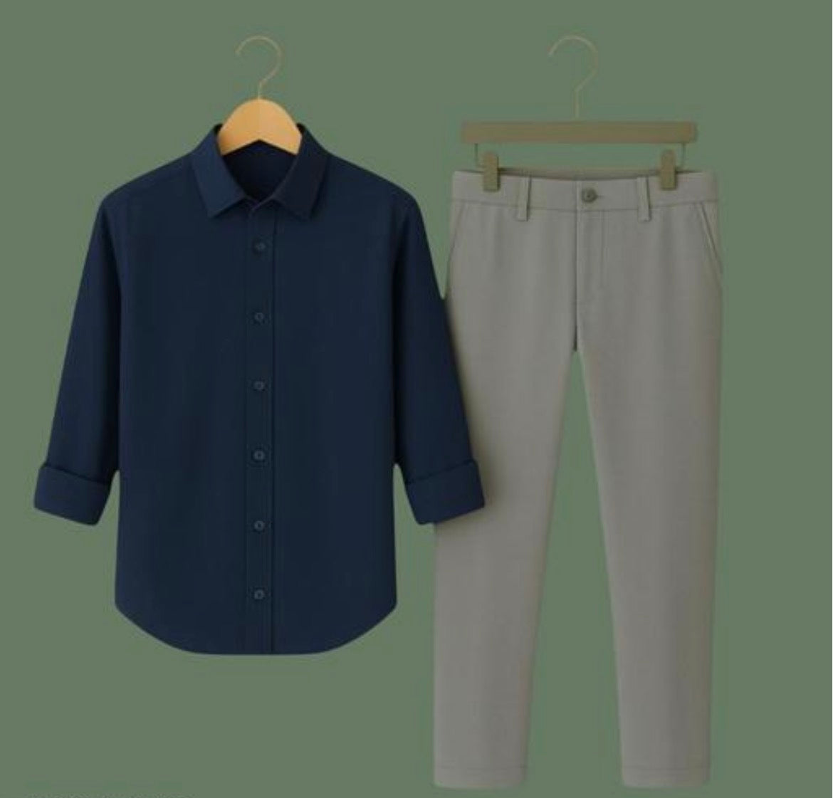 Men's Hot Selling Lycra Stretchable Shirt and black trousers