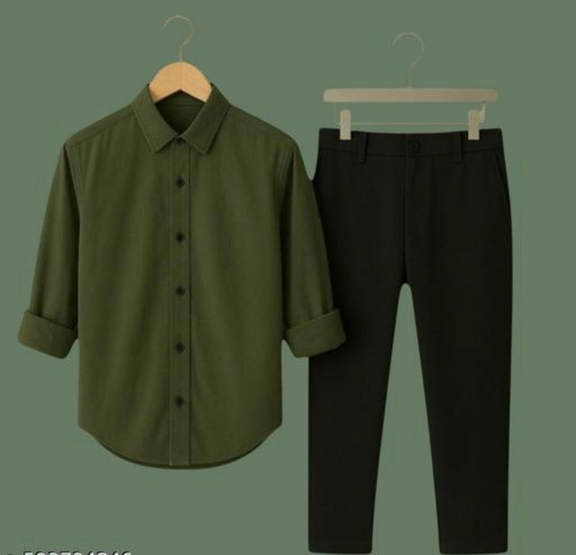 Men's Hot Selling Lycra Stretchable Shirt and black trousers