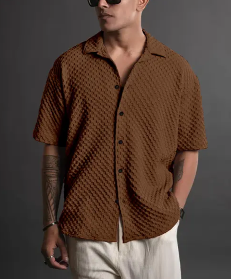 Trending Casual Popcorn Bubble Shirts